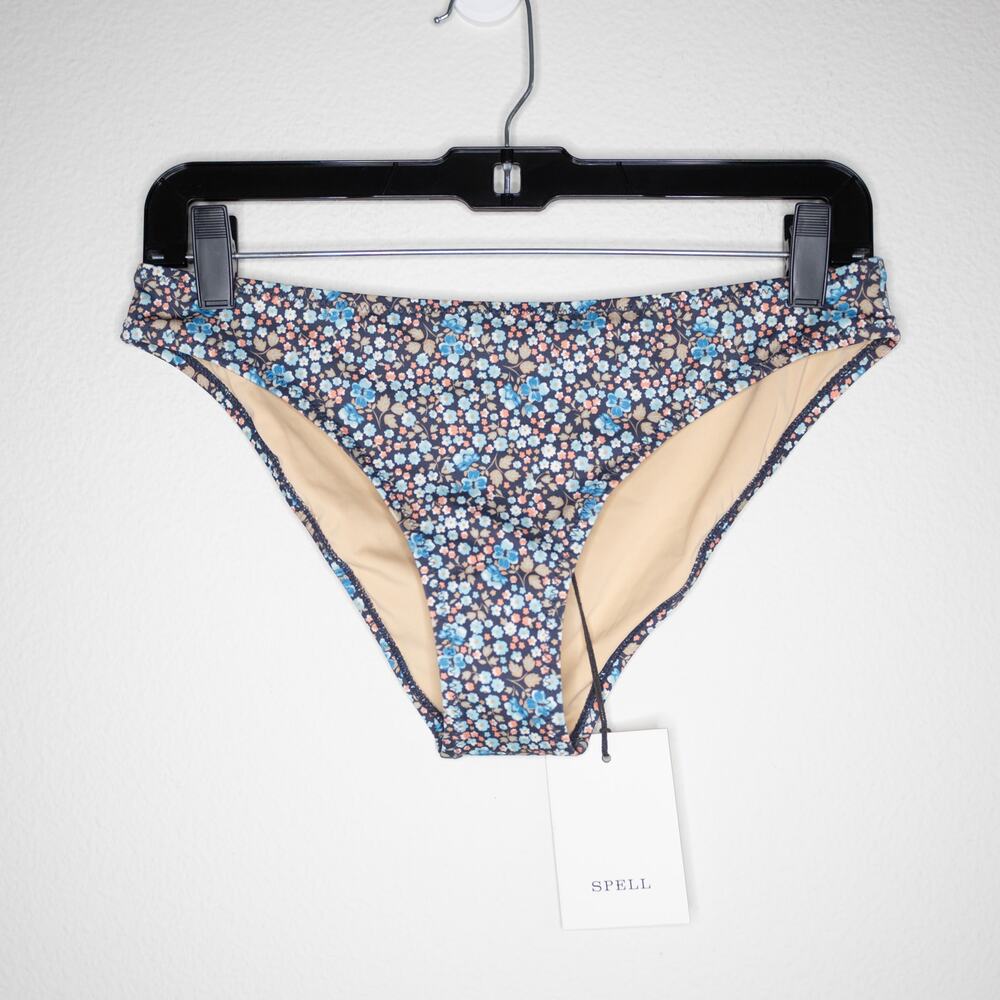 Spell Poppy Bikini Set Scoop Top Cheeky Pant Floral Top SZ L Bottom SZ M NWT - Picture 5 of 9
